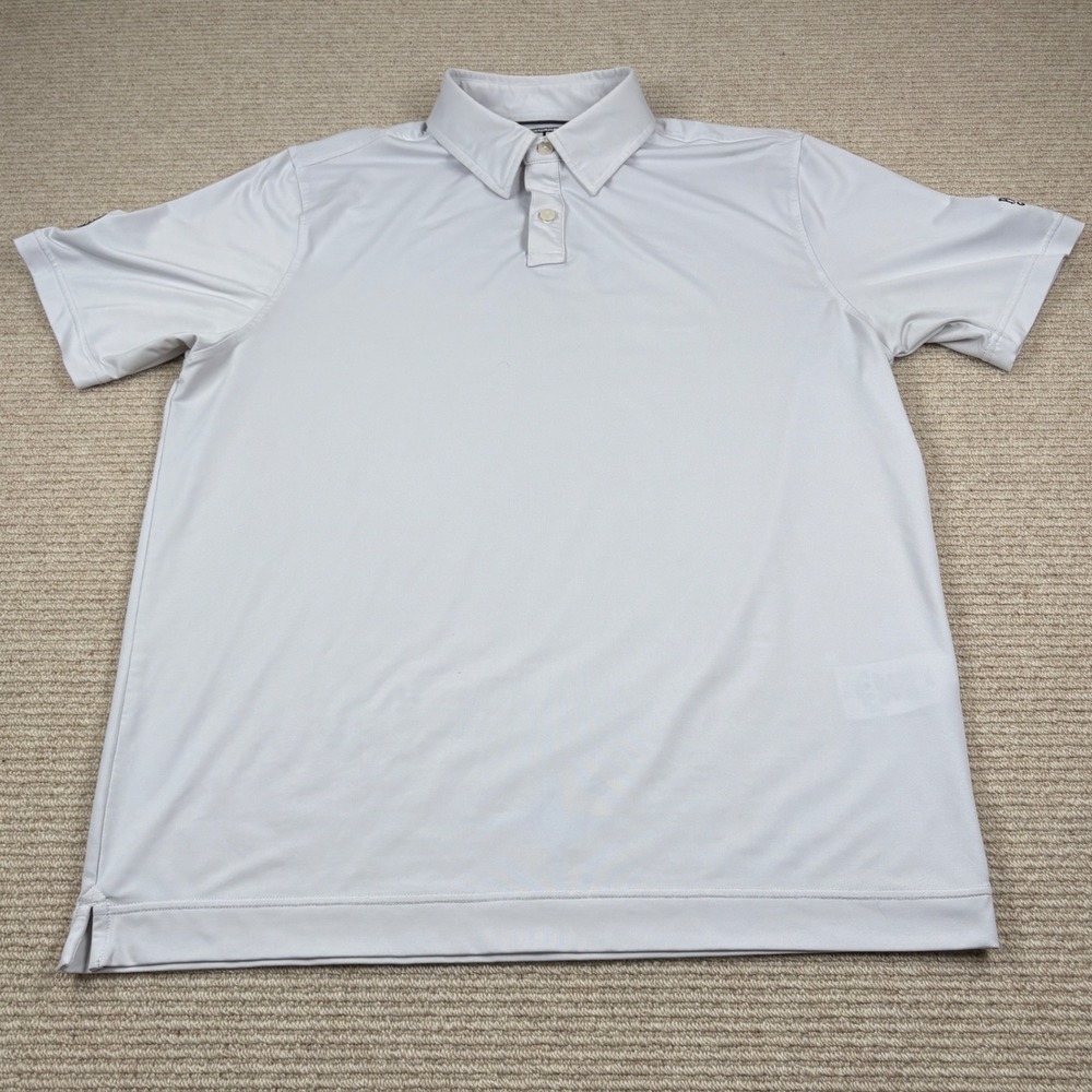 FootJoy Golf Polo Mens‎ Large White Athletic Fit Prairie View Golf Club Logo
